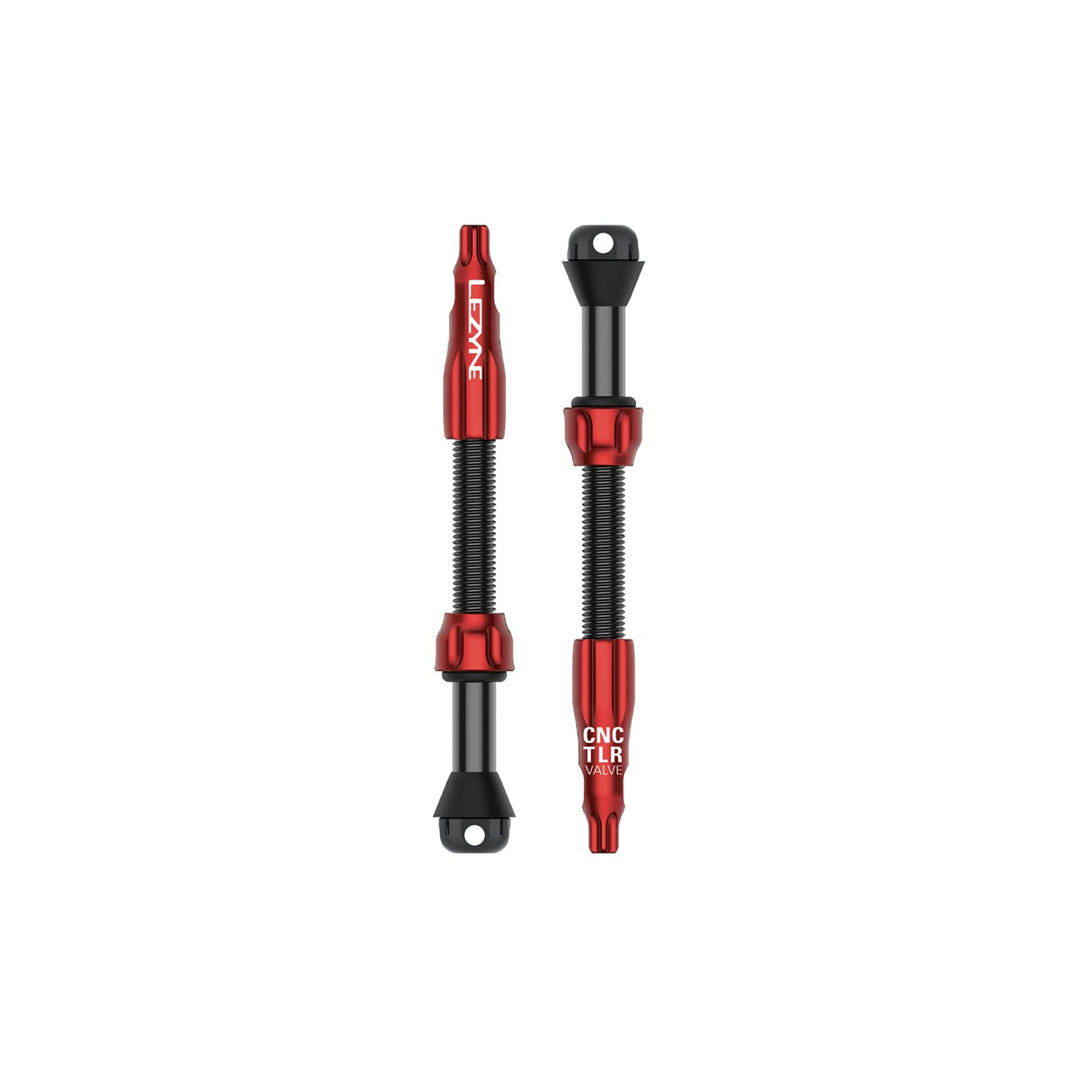 Lot de 2 Valves Tubeless LEZYNE CNC PRO 60mm Rouge