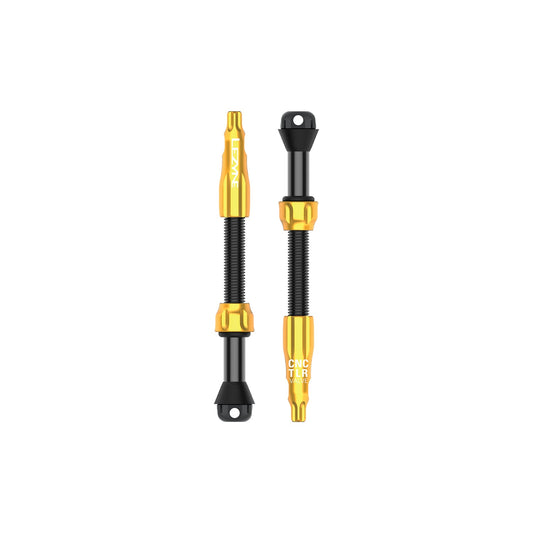 Lot de 2 Valves Tubeless LEZYNE CNC PRO 60mm Or