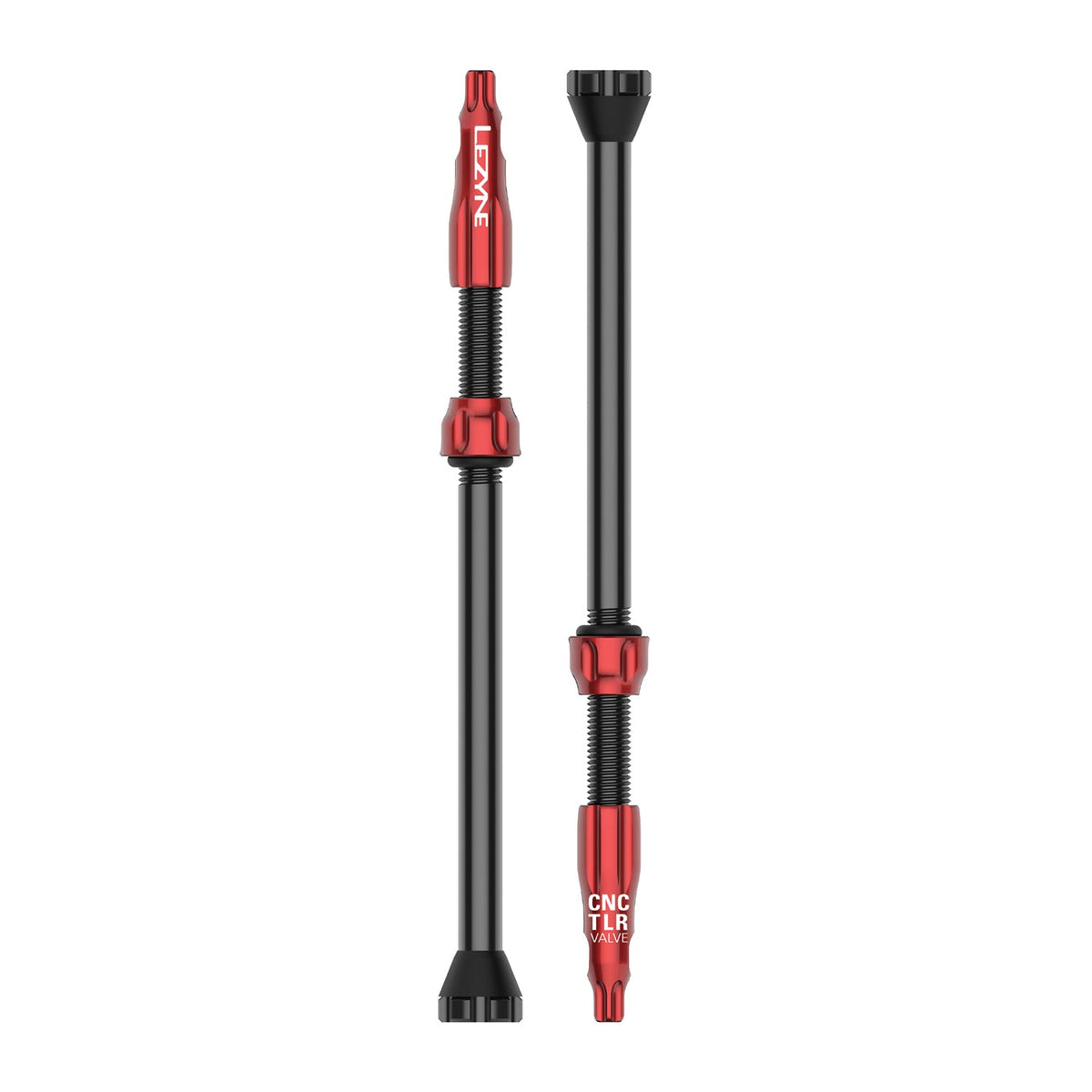 Lot de 2 Valves Tubeless LEZYNE CNC 80mm Rouge