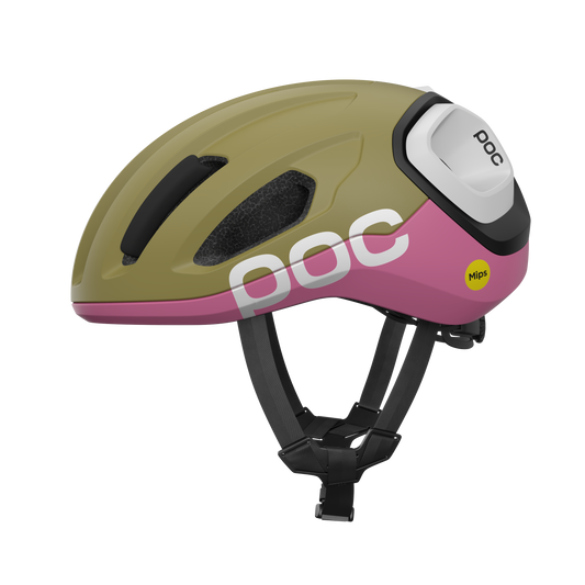 POC AMIDAL MIPS landevejshjelm Khaki/Matt Pink