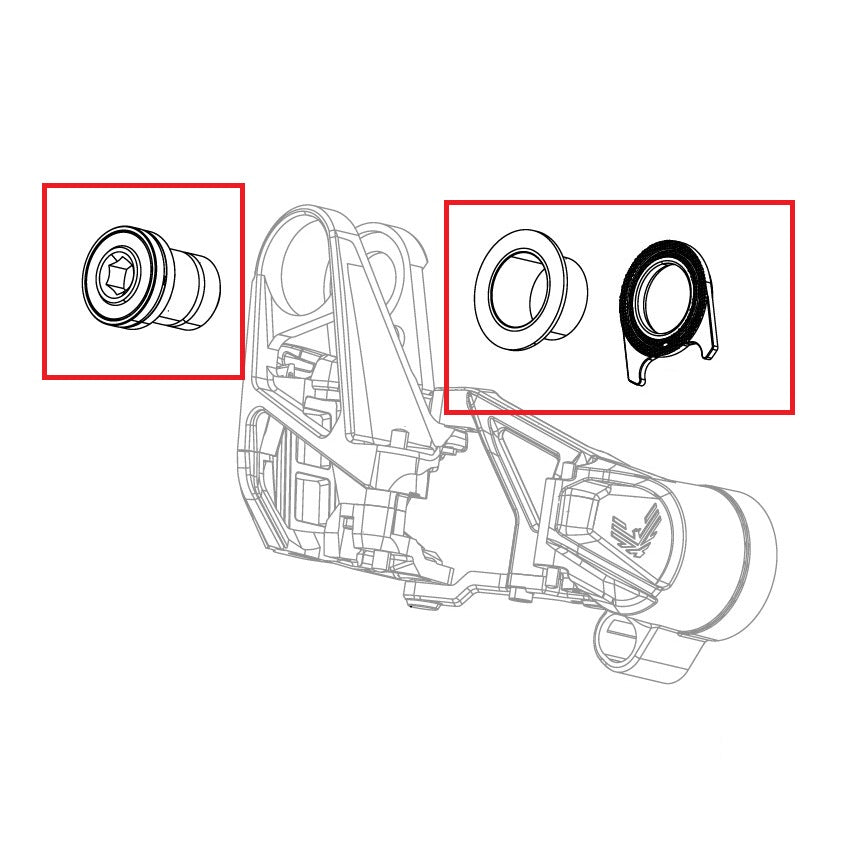SRAM XX T-TYPE EAGLE AXS Skruvsats för montering av växellåda