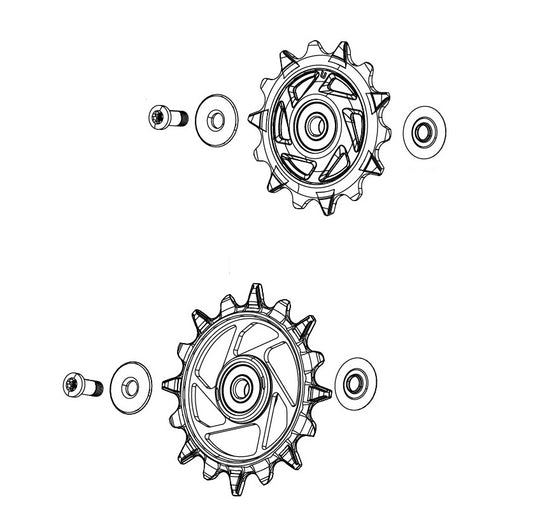 Galets de Dérailleur Arrière 12V SRAM XX-SL T-TYPE EAGLE AXS / RED XPLR E1