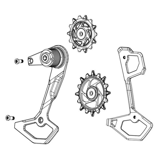 SRAM XX-SL T-TYPE EAGLE AXS Klec přehazovačky a kola