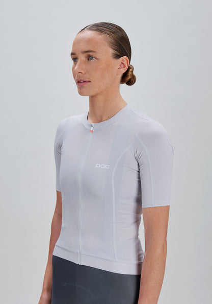 Maillot POC CADENCE Femme Manches Courtes Gris