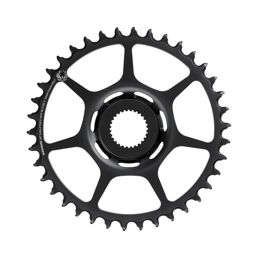 Plateau Mono VAE SRAM X-SYNC 2 EAGLE BOSCH GEN4 11/12V Direct Mount Boost Acier — vue du plateau sur fond blanc