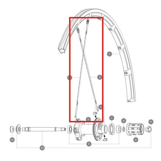 SADA 10 ZADNÍCH PAPRSKŮ MAVIC M7/7 SFAL BK 298,5