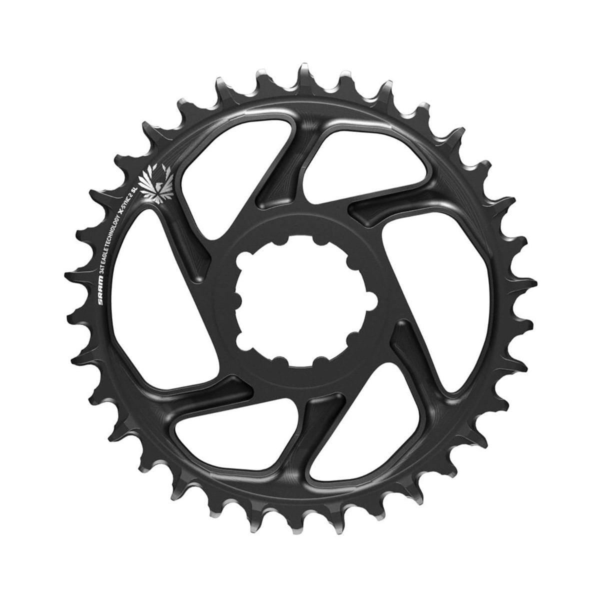 Plateau Mono SRAM EAGLE X-SYNC 2 SL BOOST 12V Direct Mount Offset 3mm — vue du plateau sur fond blanc