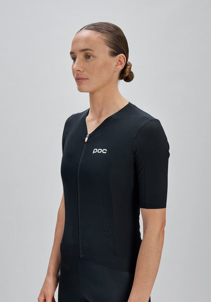 Maillot POC RACEDAY Femme Manches Courtes Noir