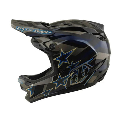 Casque VTT TROY LEE DESIGNS D4 COMPOSITE MIPS BURST Noir/Bleu