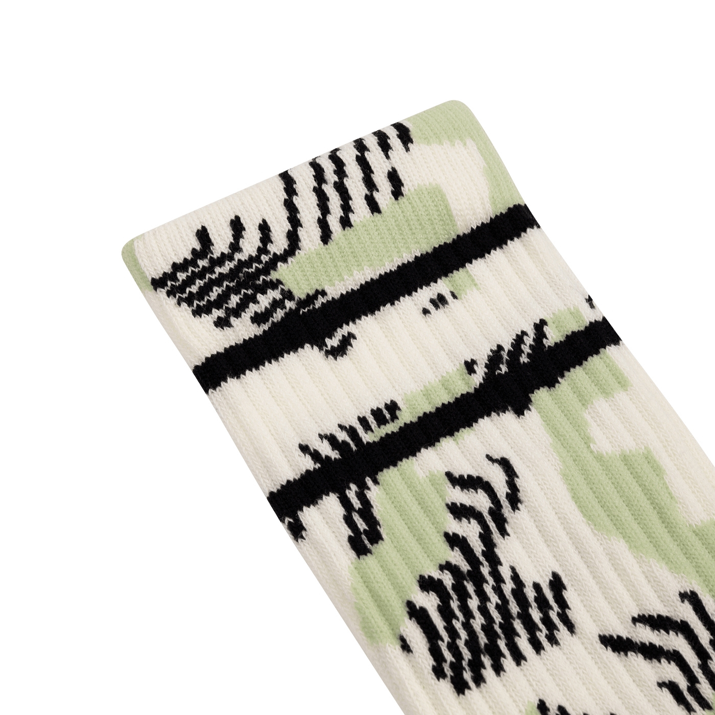 Ponožky BURGTEC PATTERNED bílé/zelené