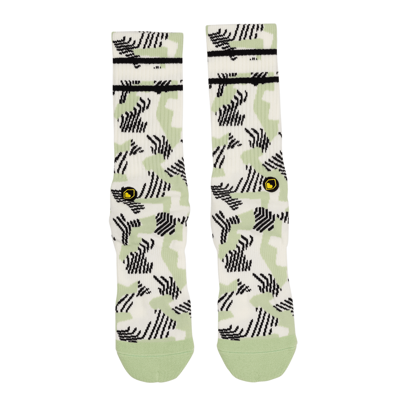 Ponožky BURGTEC PATTERNED bílé/zelené