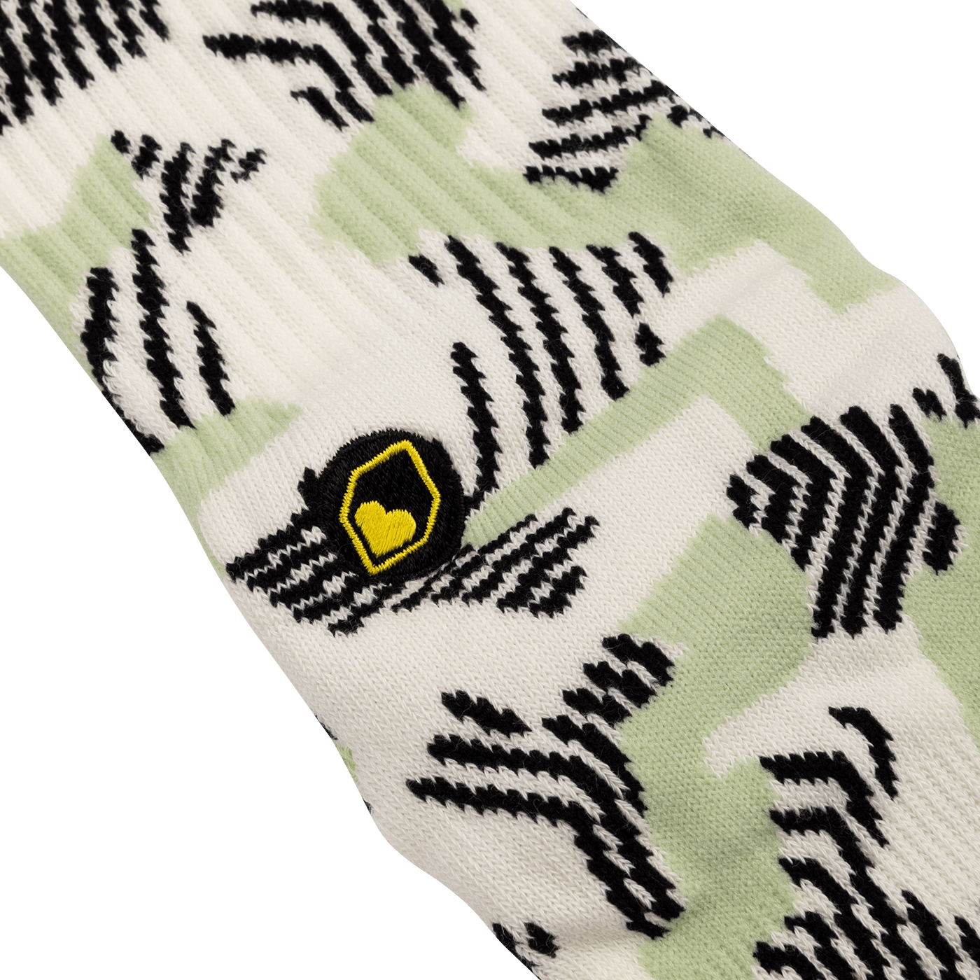 Ponožky BURGTEC PATTERNED bílé/zelené