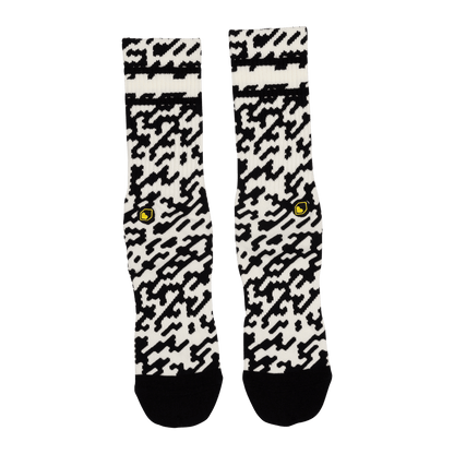 Chaussettes BURGTEC EVERYDAY CREW PATTERNED Noir/Blanc