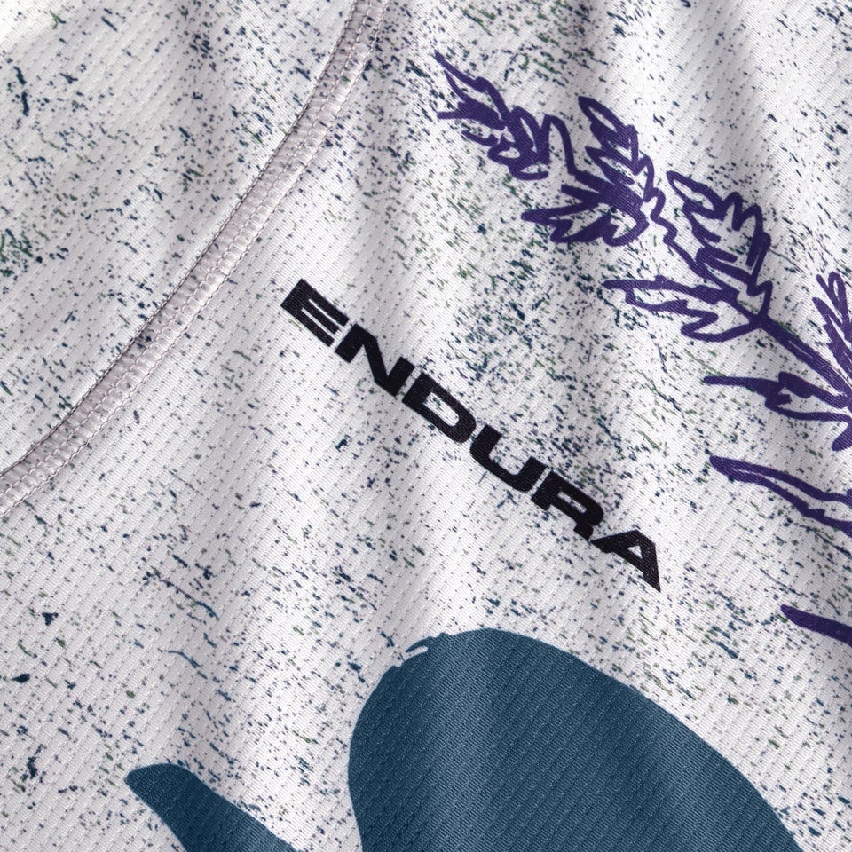 Maillot ENDURA SINGLETRACK PRINT Manches Courtes Femme Aero Blue