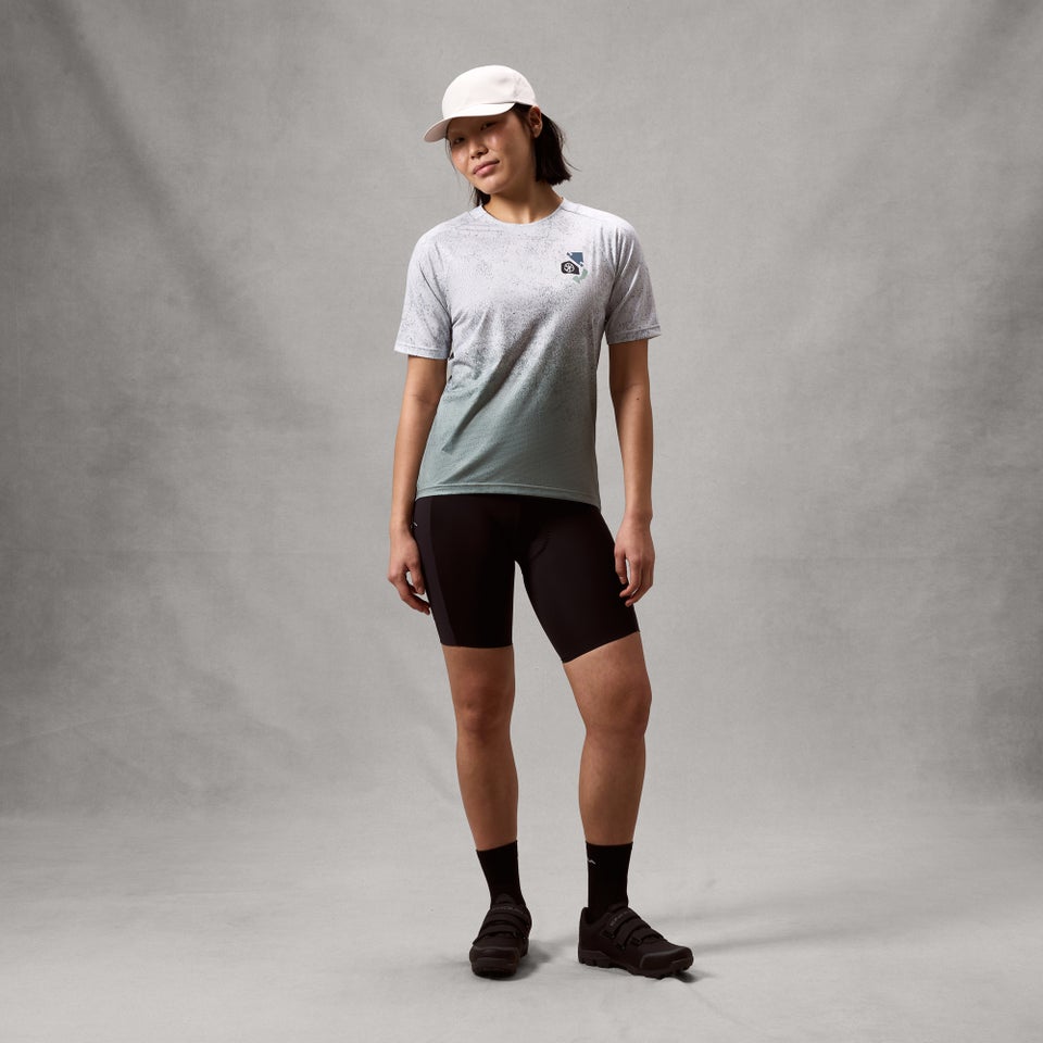 Maillot ENDURA SINGLETRACK PRINT Manches Courtes Femme Aero Blue