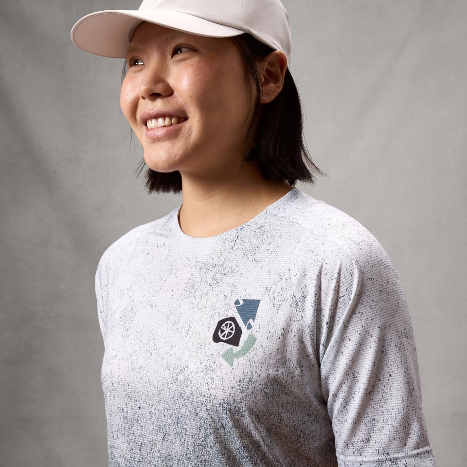 Maillot ENDURA SINGLETRACK PRINT Manches Courtes Femme Aero Blue