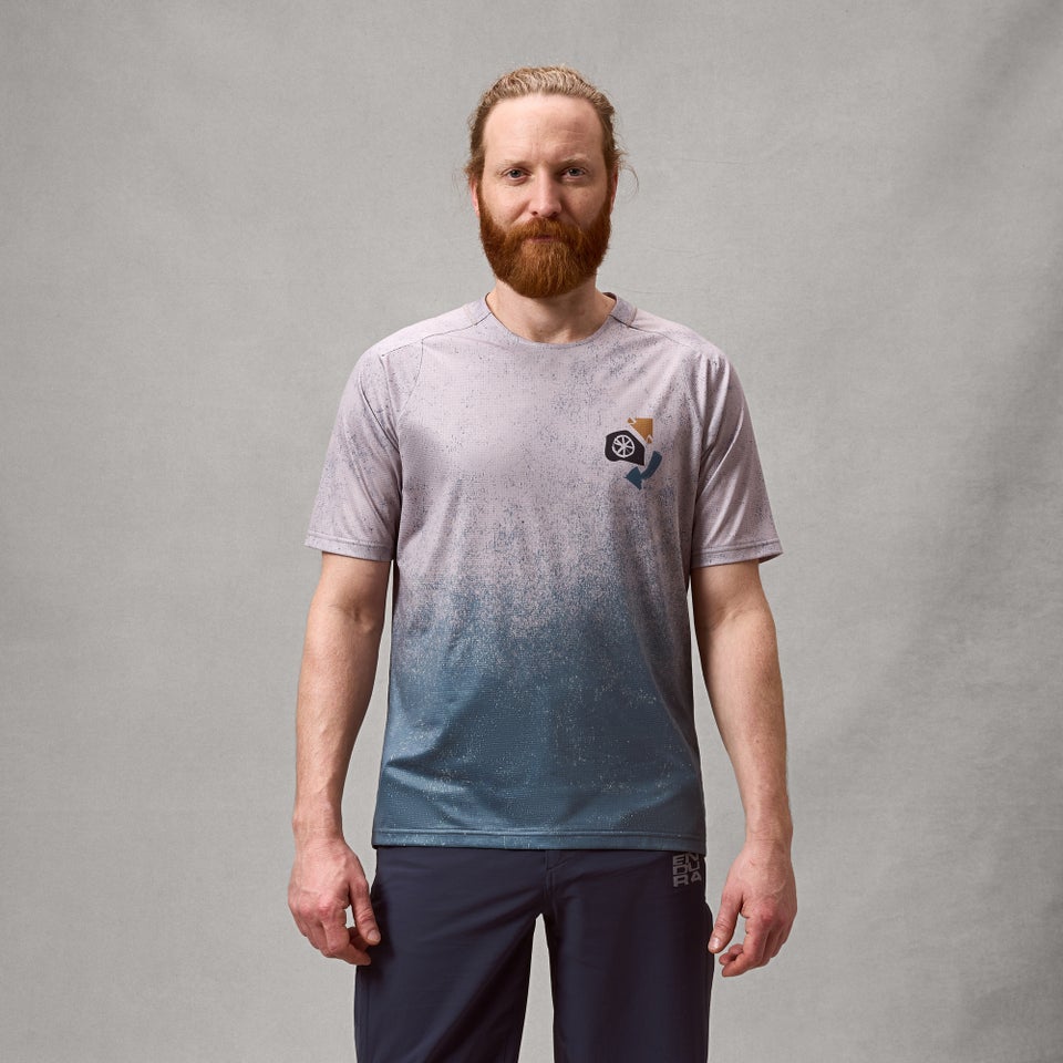 ENDURA SINGLETRACK PRINT kortærmet titanium-trøje