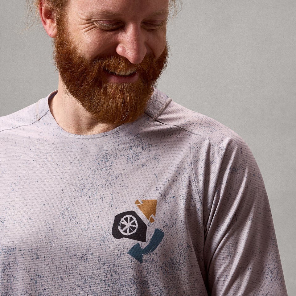 ENDURA SINGLETRACK PRINT kortærmet titanium-trøje