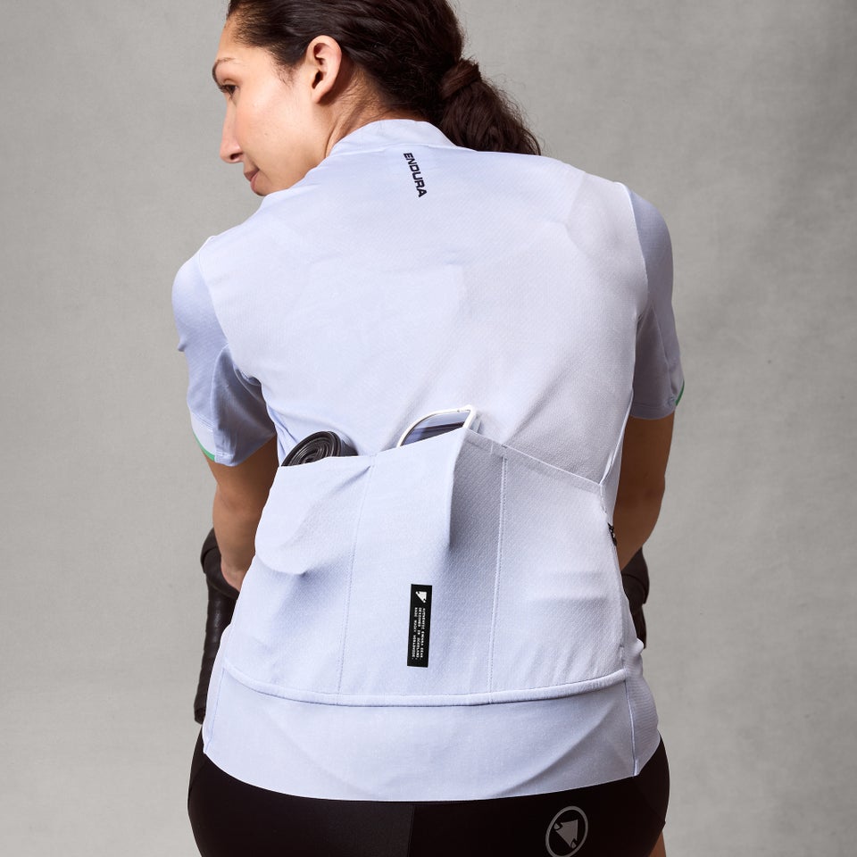 Maillot ENDURA FS260 PRINT Femme Manches Courtes Aero Blue