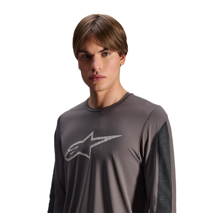 Maillot ALPINESTARS A-DURA INSET ASTAR Manches Longues Gris