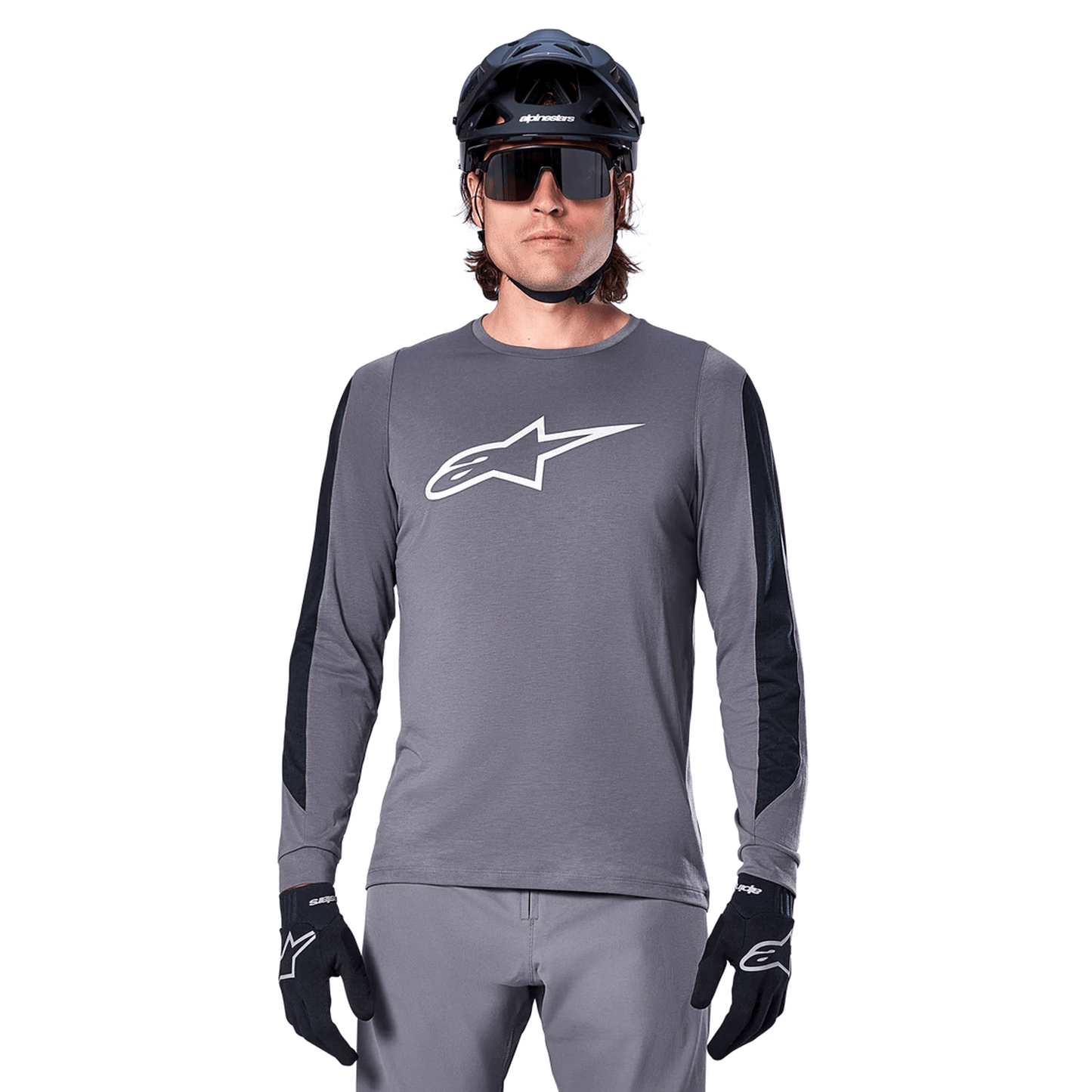 Maillot ALPINESTARS A-DURA DRI ASTAR Manches Longues Gris foncé