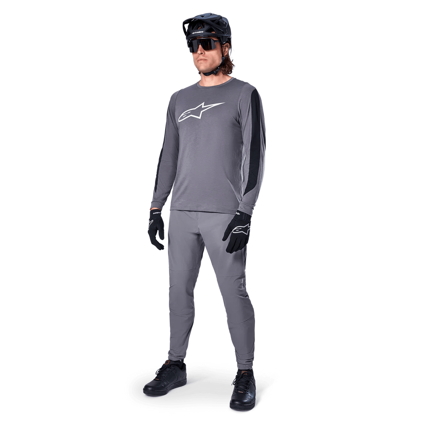 Maillot ALPINESTARS A-DURA DRI ASTAR Manches Longues Gris foncé