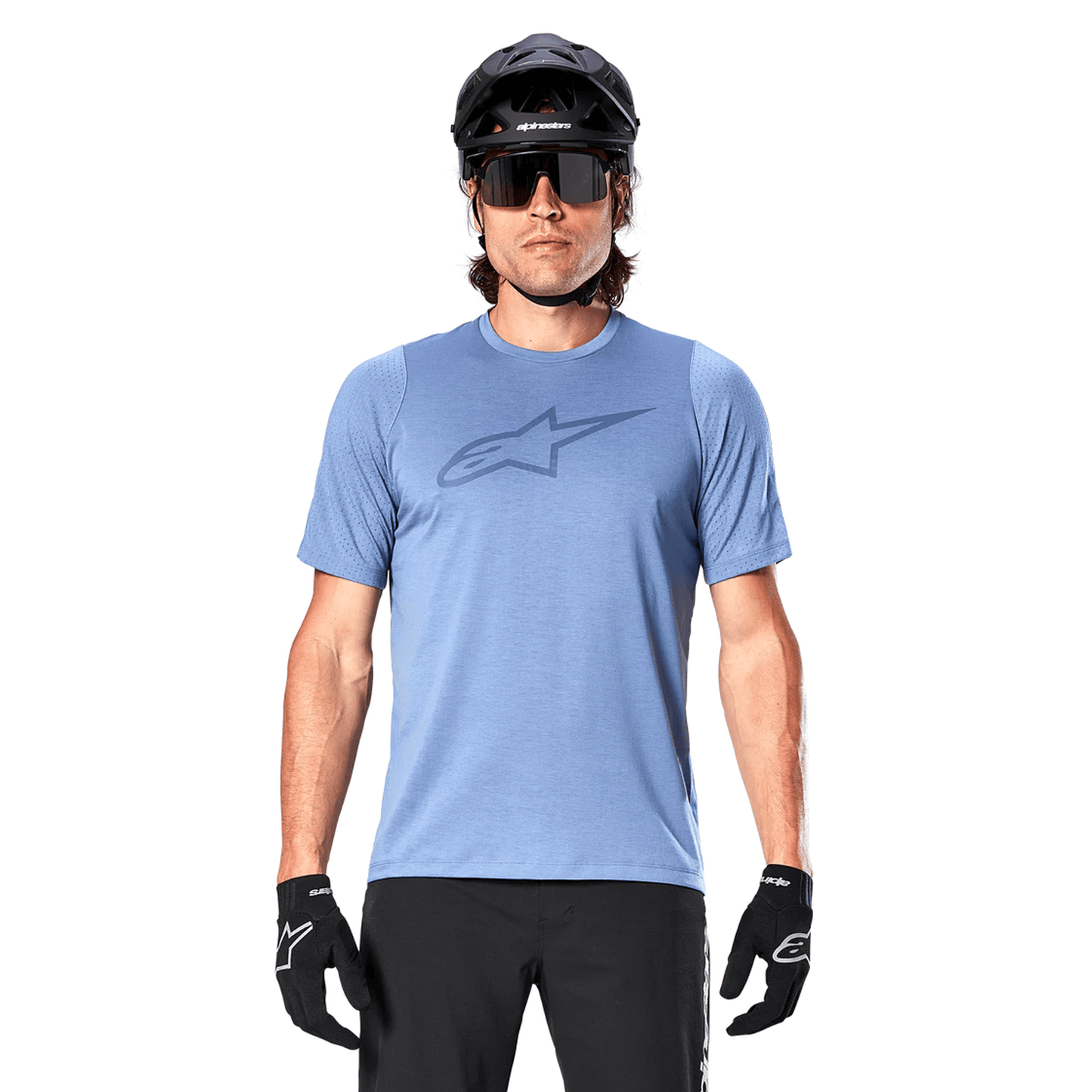 Maillot ALPINESTARS A-DURA DRI ASTAR Manches Coutes Bleu