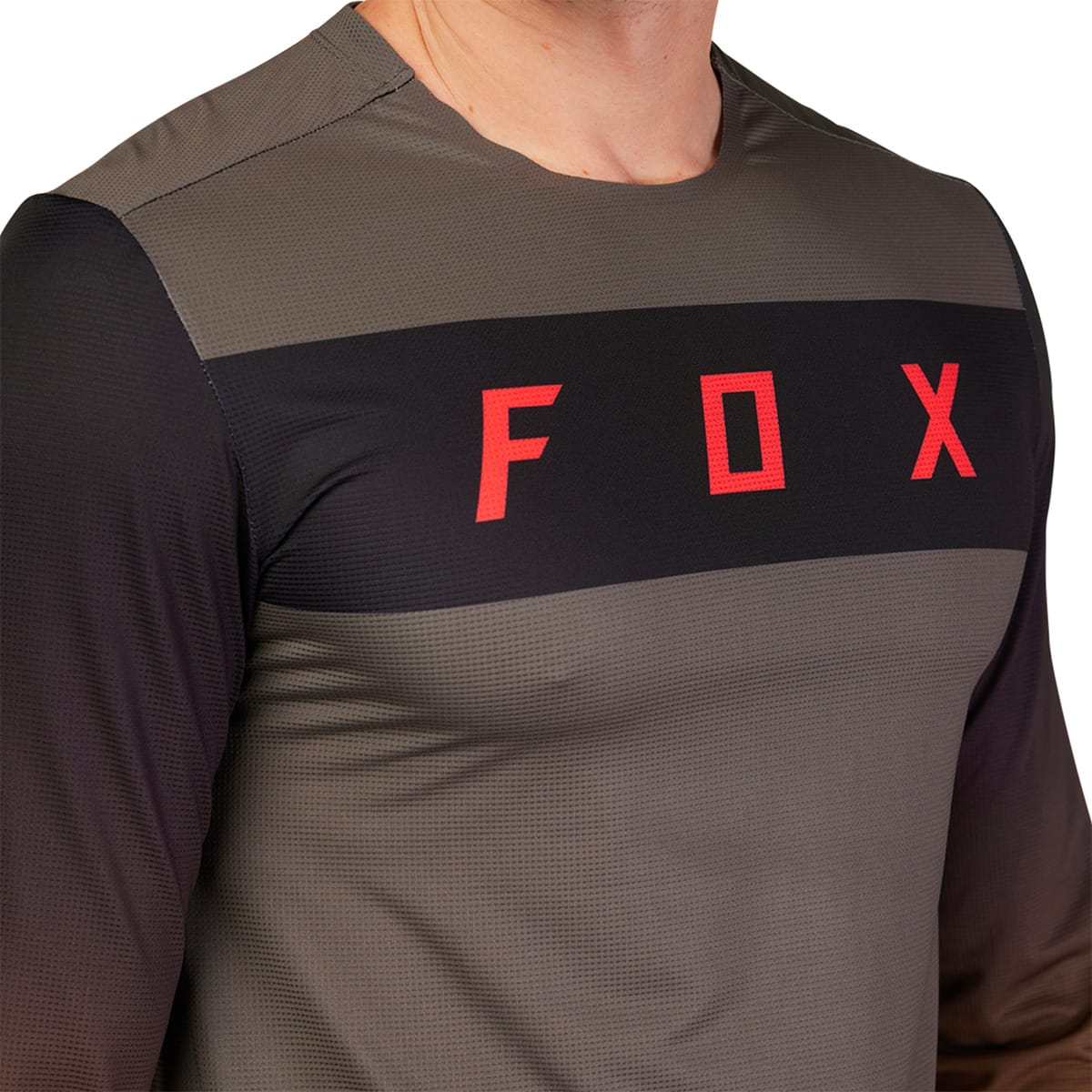 Maillot FOX FLEXAIR ARCADIA Manches Longues Gris/Marron