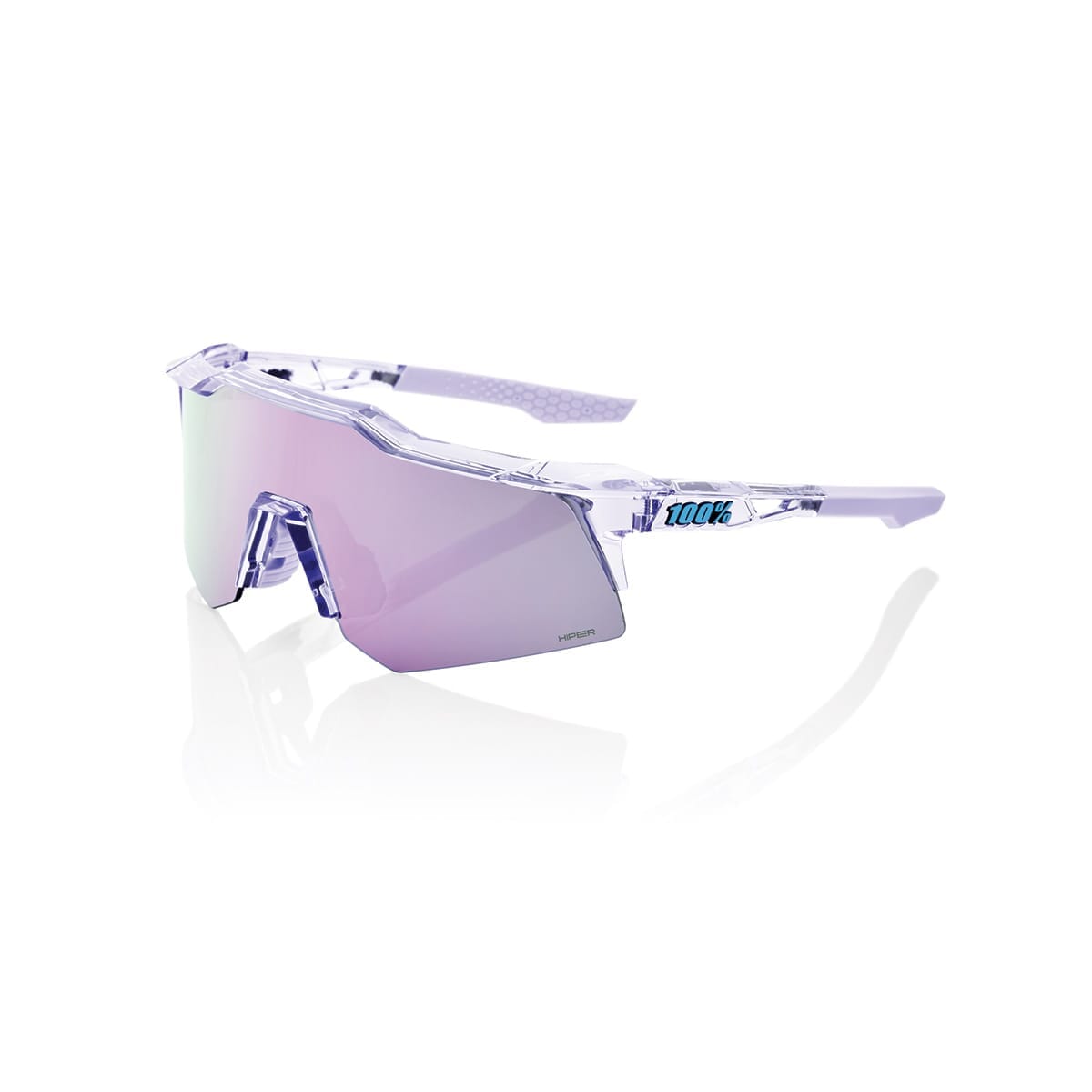 100% SPEEDCRAFT XS POLISHED Półprzezroczyste gogle Hiper Mirror Lavende