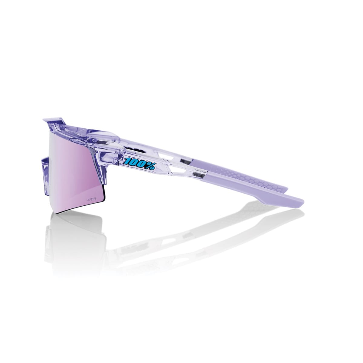 100% SPEEDCRAFT XS POLISHED Półprzezroczyste gogle Hiper Mirror Lavende