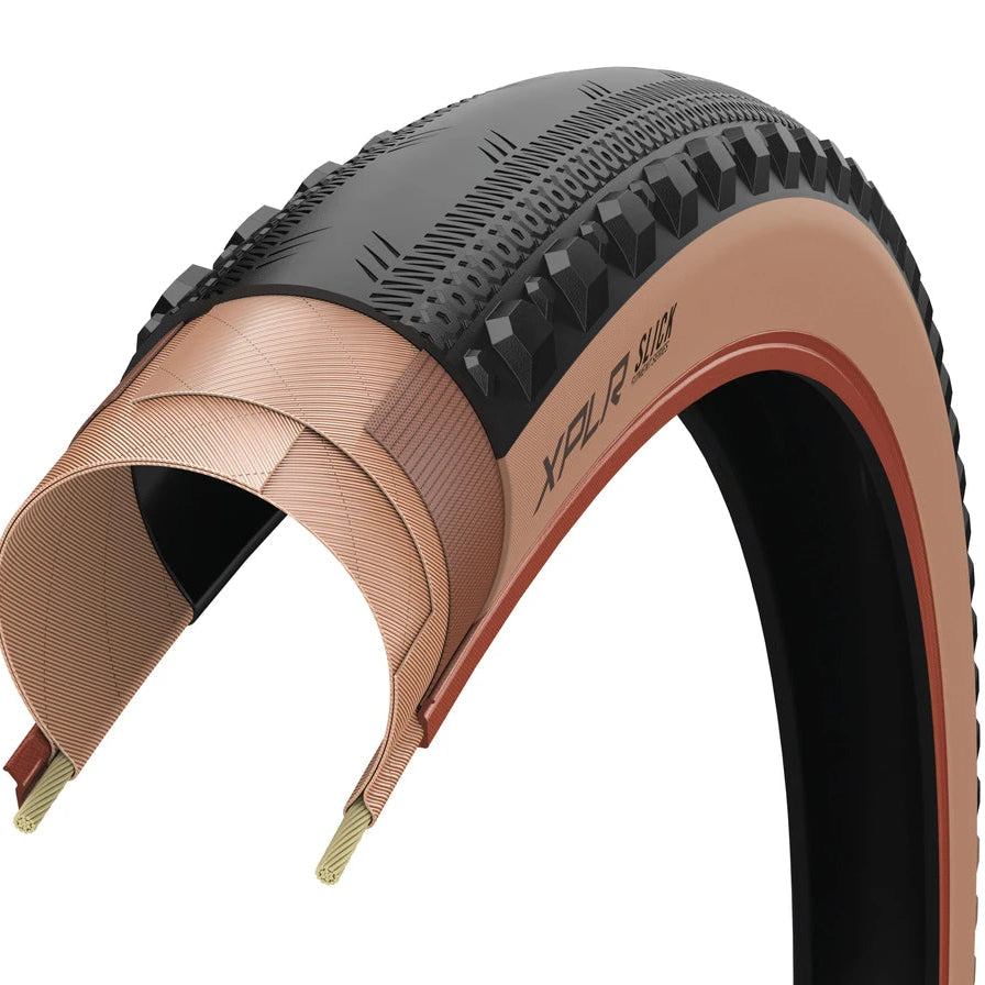 Pneu ZIPP GOODYEAR SLICK XPLR 700c Tubeless Ready Marron