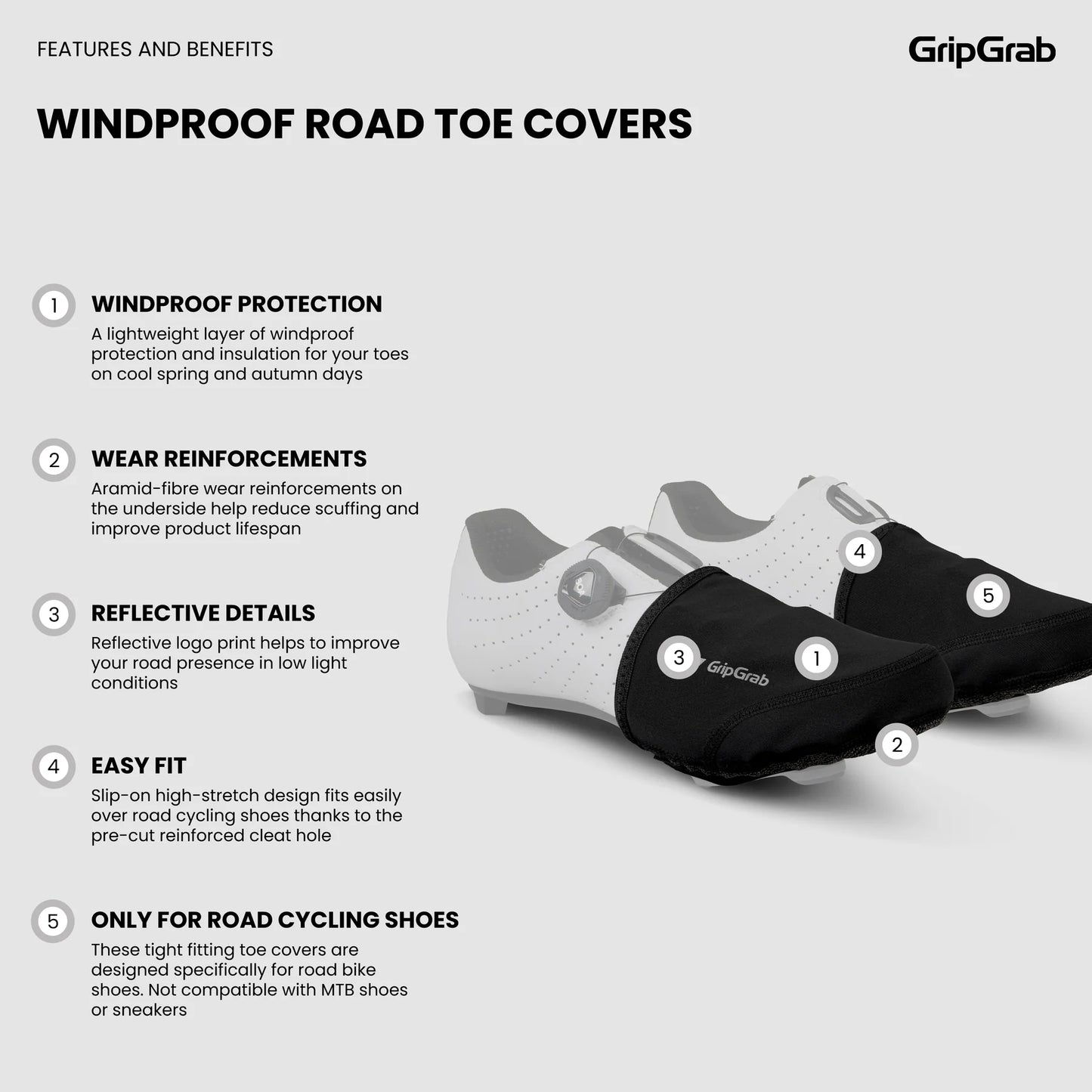 GRIPGRAB WINDPROOF tåovertræk Sort