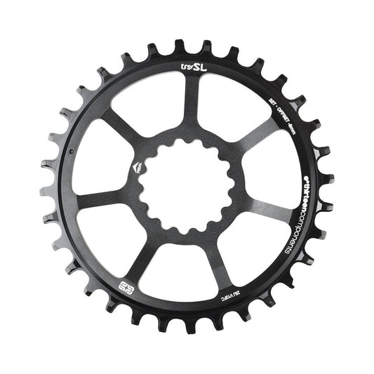 Plateau Mono E-THIRTEEN SL 10/11/12V Direct Mount Non Boost Offset 8mm — vue du plateau sur fond blanc