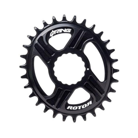 Plateau Mono Oval 10/11/12V ROTOR Q-RING RaceFace Cinch Direct Mount — vue du plateau sur fond blanc