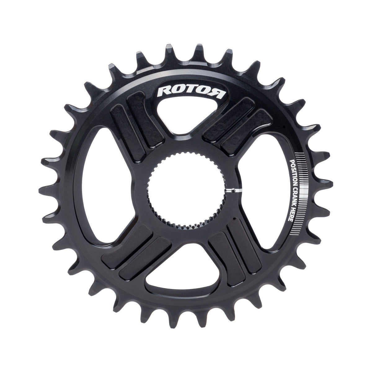 Plateau Mono 9/10/11V ROTOR noQ-RING Direct Mount pour Hawk/Raptor/Kapic/2INPowerDM/INPowerDM — vue du plateau sur fond blanc