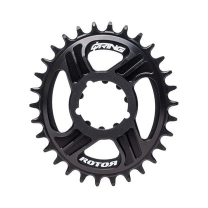Plateau Mono Oval 11/12V ROTOR Q-RING Sram Direct Mount Offset 6 mm — vue du plateau sur fond blanc
