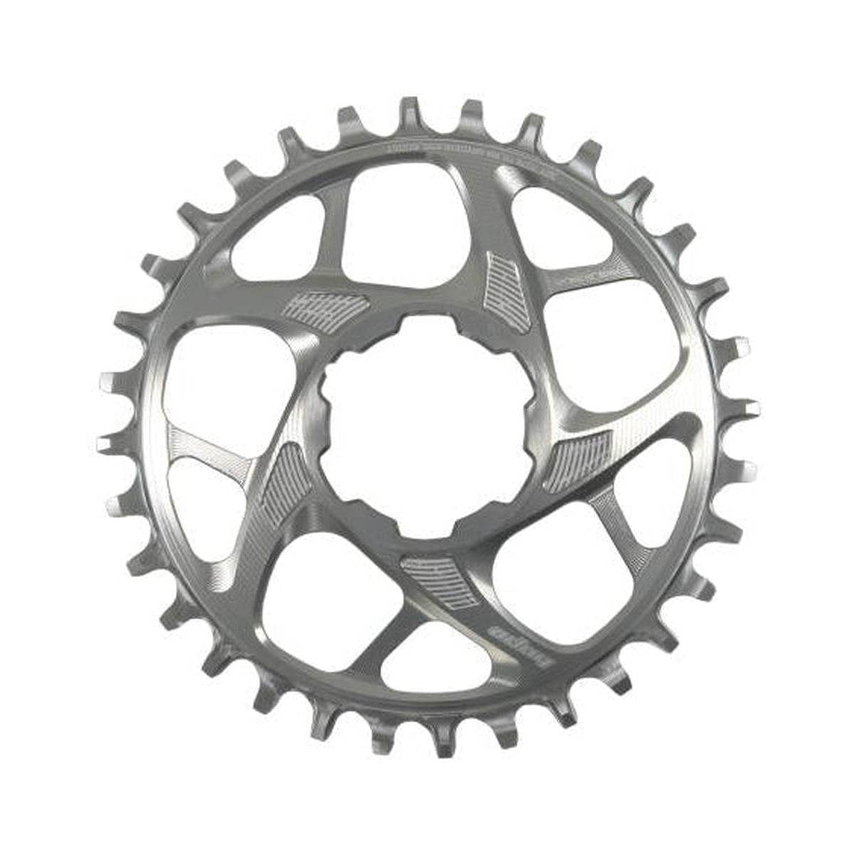 Plateau Mono HOPE R22 9/10/11/12V Direct Mount Boost Argent — vue du plateau sur fond blanc