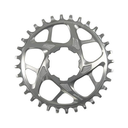 Plateau Mono HOPE R22 9/10/11/12V Direct Mount Boost Argent — vue du plateau sur fond blanc