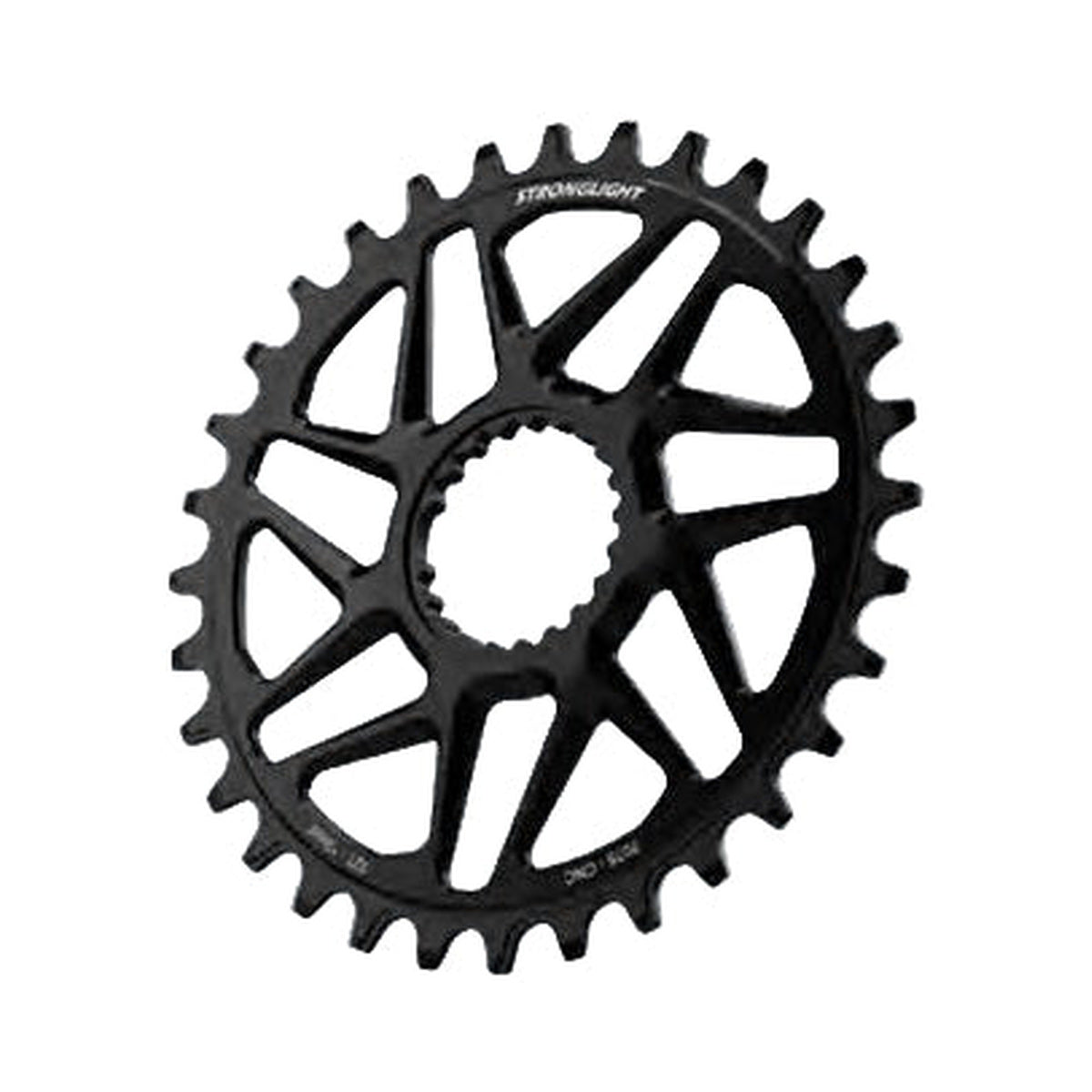 Plateau Mono STRONGLIGHT SHIMANO FC-M6100/7100/8100 12V Direct Mount Offset 3mm Boost — vue du plateau sur fond blanc