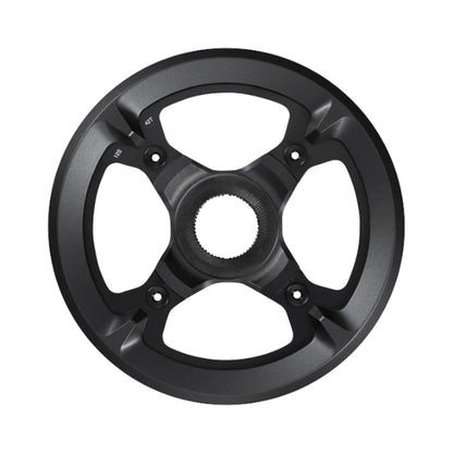 Plateau Mono E-Bike SHIMANO SM-CRE70-12 12V Double Guide Chaine — vue du plateau sur fond blanc