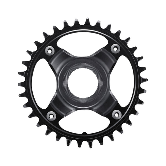 Plateau Mono E-Bike SHIMANO SM-CRE80-12-B 12V Ligne de chaine 55mm — vue du plateau sur fond blanc