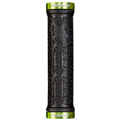 Grips REVERSE COMPONENTS STAMP Lock-On Ø 30mm Noir/Vert