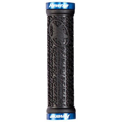 Grips REVERSE COMPONENTS STAMP Lock-On Ø 30mm Noir/Bleu