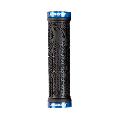 Grips REVERSE COMPONENTS STAMP Lock-On Ø 30mm Noir/Bleu
