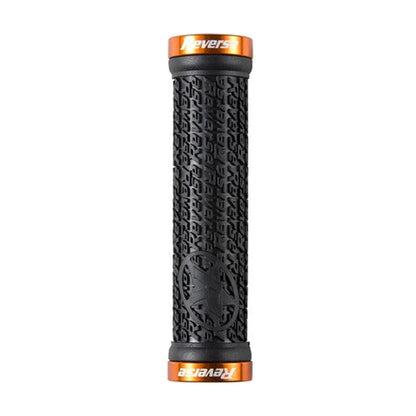 Grips REVERSE COMPONENTS STAMP Lock-On Ø 30mm Noir/Orange