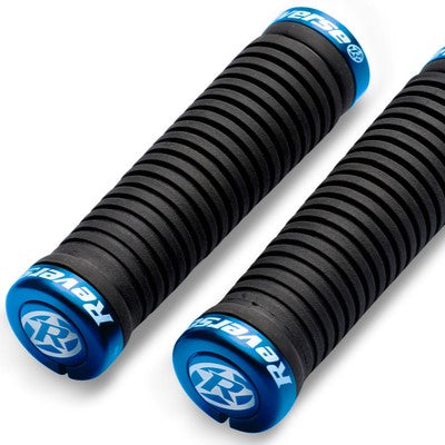 Grips REVERSE COMPONENTS TAPER Lock-On Ø 34-30mm Noir/Bleu