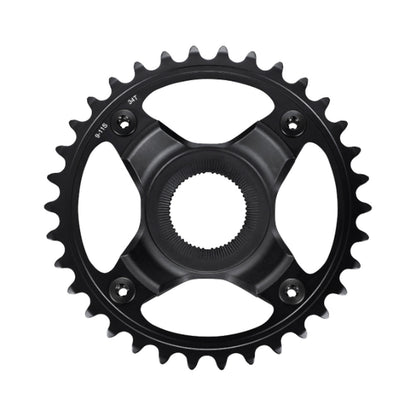 Plateau Mono E-Bike SHIMANO SM-CRE70-B 9/10/11V Ligne de chaîne 55 mm — vue du plateau sur fond blanc