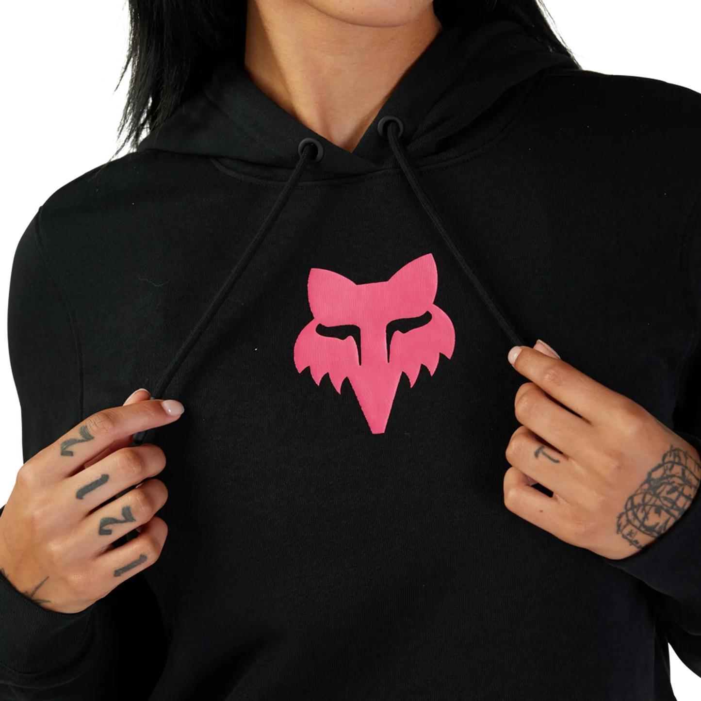 Dam FOX HEAD Hoody Svart/Rosa