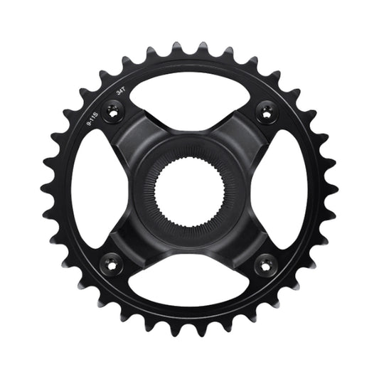 Plateau Mono E-Bike SHIMANO SM-CRE70-B 9/10/11V Ligne de chaîne 53 mm — vue du plateau sur fond blanc