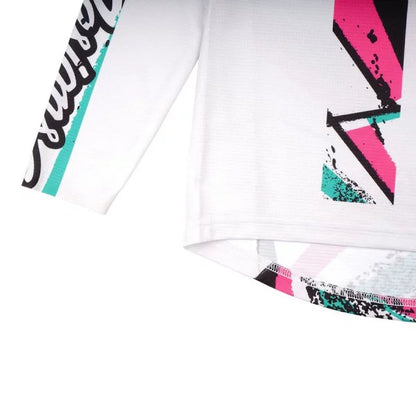 Maillot TROY LEE DESIGNS SPRINT FULL PULL Junior Manches Longues Blanc
